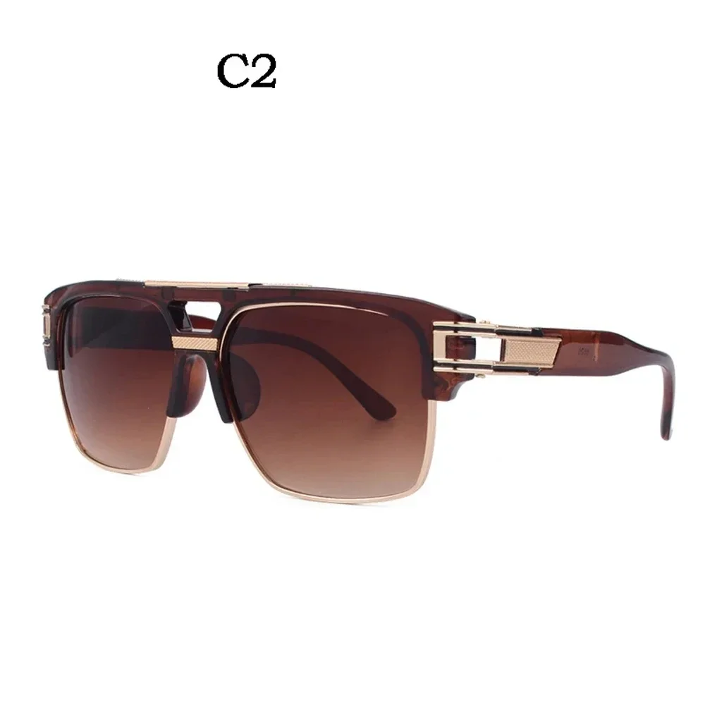 Vintage-Inspired Classic Luxury Sunglasses with Mirrored Lenses