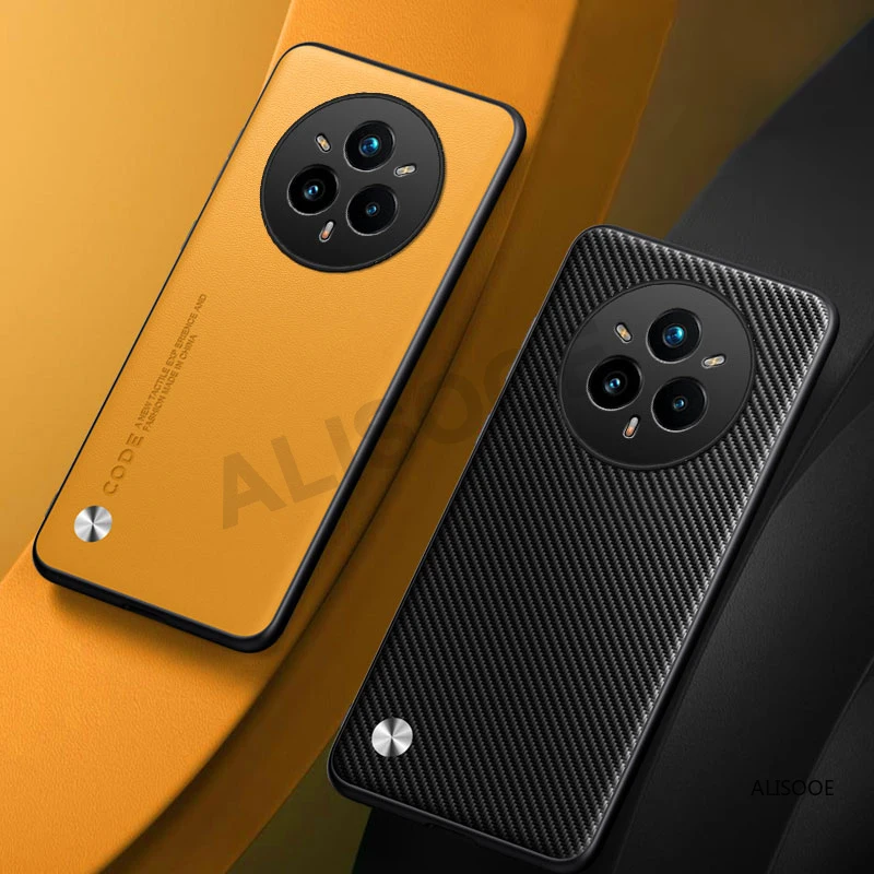 Luxury Plain Leather Protective Phone Case - Premium Cover