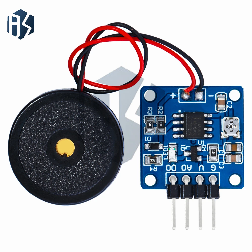 Piezoelectric Vibration Sensor Module with Low Power Design - 5V DC Digital TTL Output