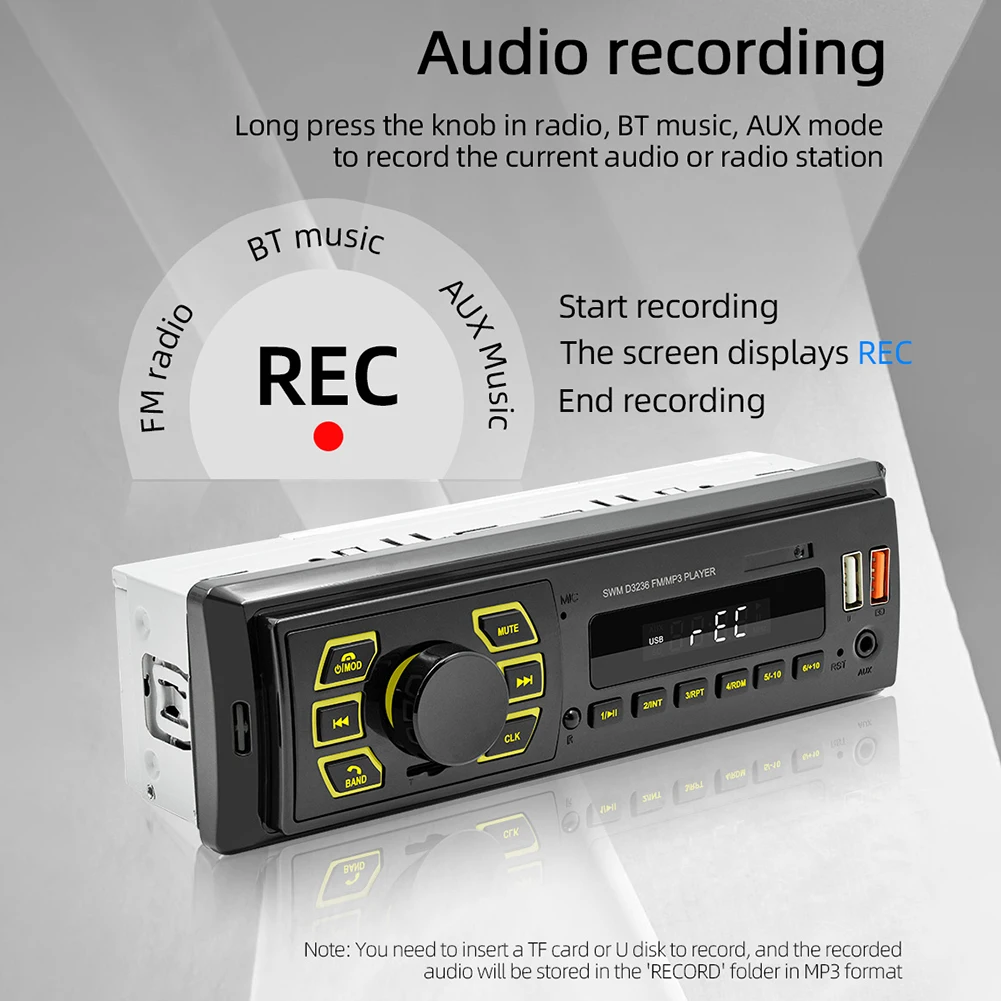 Wireless Connectted MP3 Decode Board Module Durable Hands-Free Calling Car Audios Player For Auto Interior
