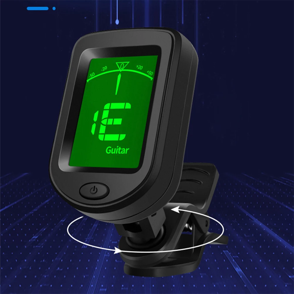 

Electric Guitar Tuner Pedal Clip Digital Mini LCD Screen Clip-On Tone Tuners For Bass Guitar Ukulele Violin Ouds Accessories