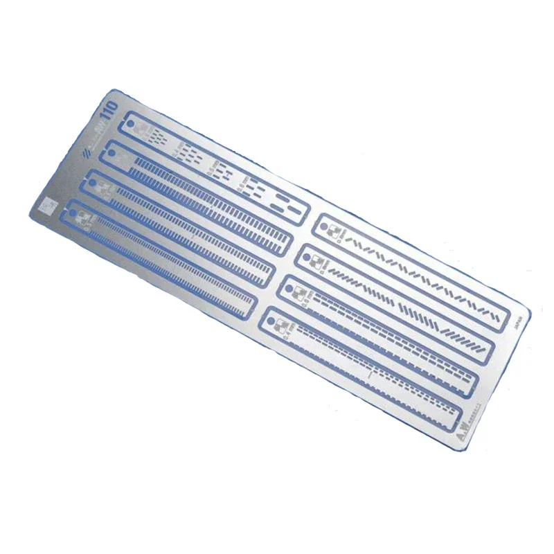

AW-110 Modeling Upgrade Kits 8pcs Model Panel Lining Scribing Templates Craft Tool Chisel Line Guide Board 0.3-0.6mm