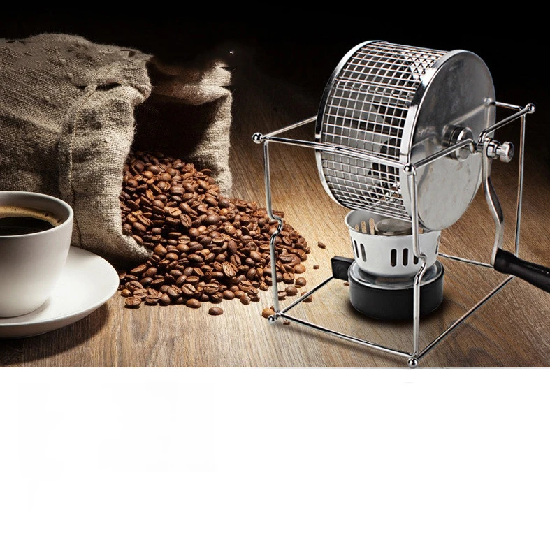 Description Picture 6 of itemDIY manual household hand cranked bean roaster, coffee green bean roaster, small stainless steel roller roaster