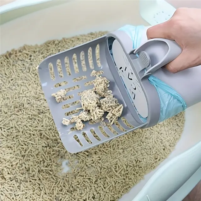 Cat Litter Scoop Cat Litter Box Tool Cat Litter Scoop With Integrated Trash Bag Dispenser Deep Cleaning Cat Litter Box Tool 5