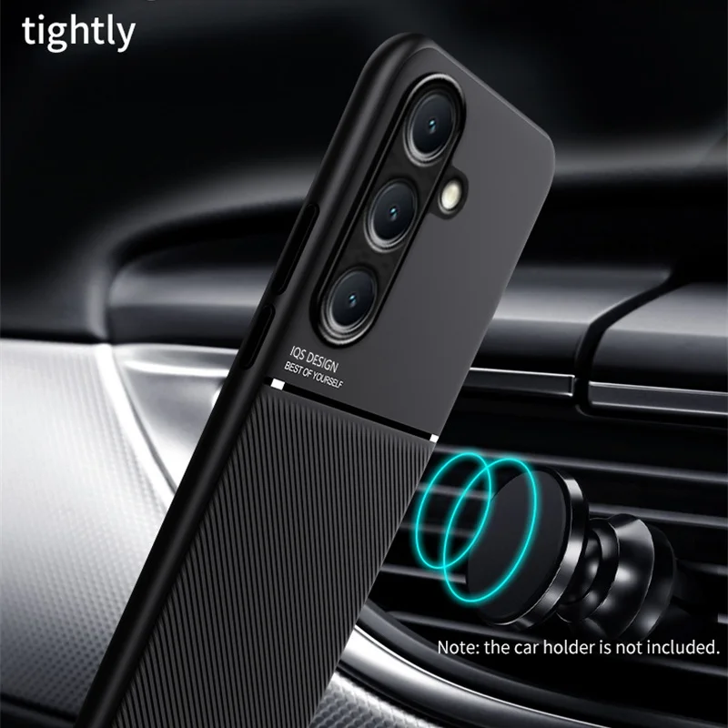 Car Magnetic Holder Leather Back Cover Case, Premium Protection