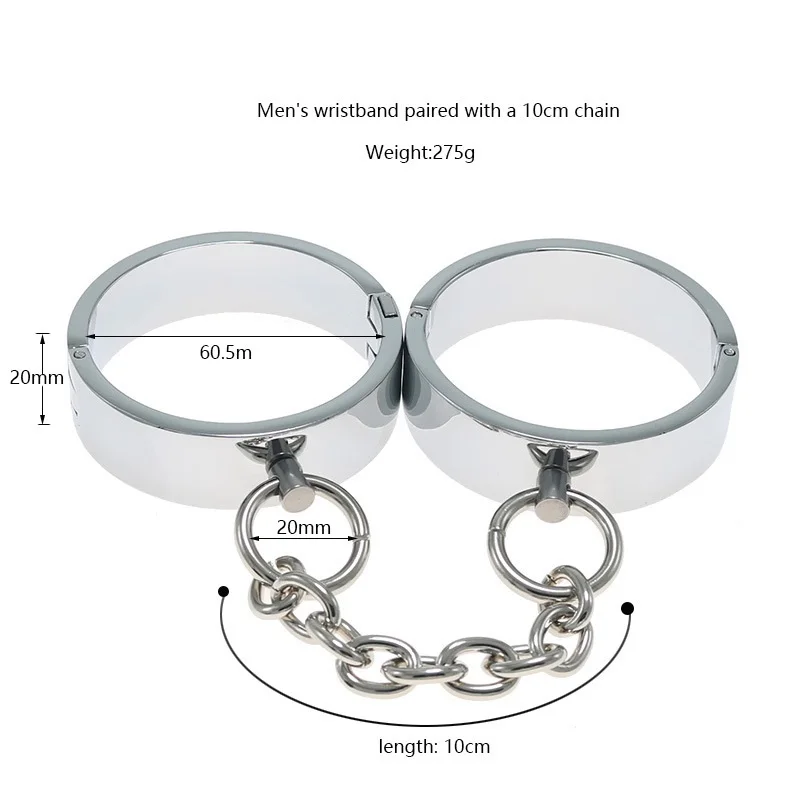 Set bondage in metallo con manette ceppi e collare di schiavitù_voghion.com