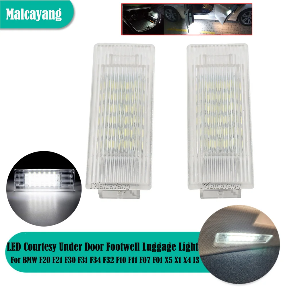 Per Bmw F20 F21 F30 F31 F10 F11 F34 F32 F07 F01 X5 X1 X4 Nuova Porta A Led Cortesia Footwell Luce Bagaglio Tronco Lampada