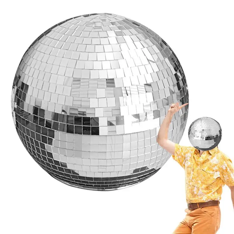 

Шлем для дискотеки с подсветкой, зеркальный стеклянный блестящий диско-шар, сверкающие ретро украшения для бара, диджея, клуба, блестящая шляпа