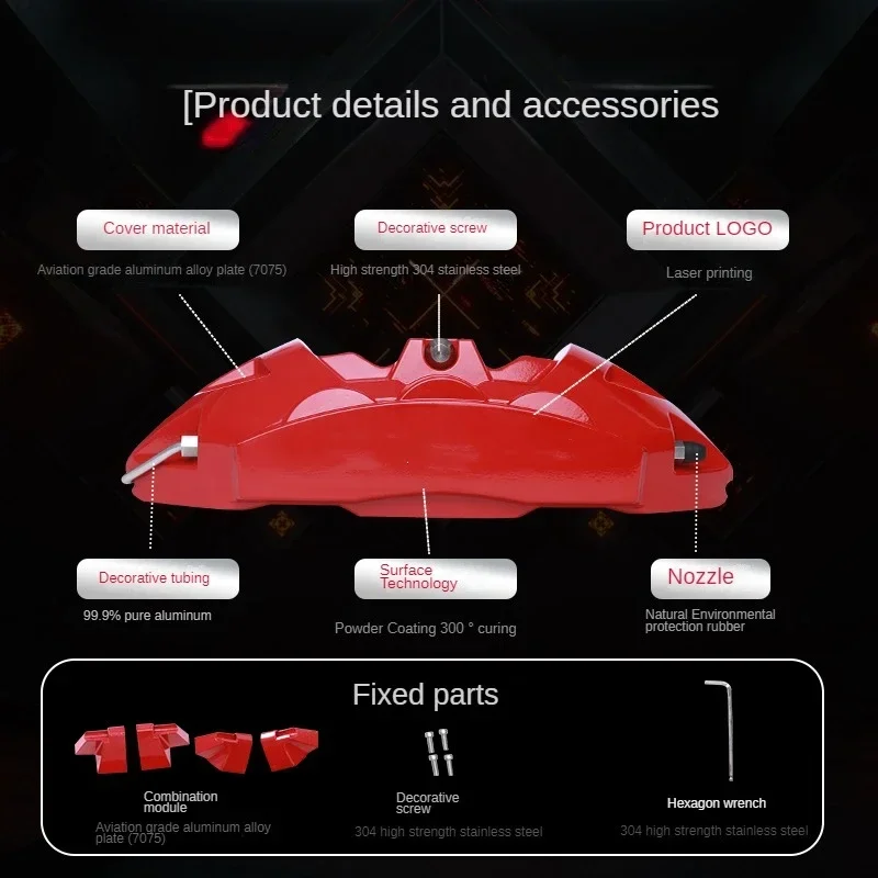 Car Brake Caliper Cover 3D Aluminum Kit for BMW X3 X4 Front Rear Wheel Modification