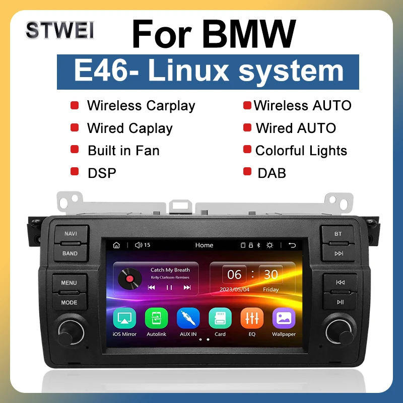 2024NewLinuxSystem7incWirelessAndroidAUTOCarPlayForBMW3