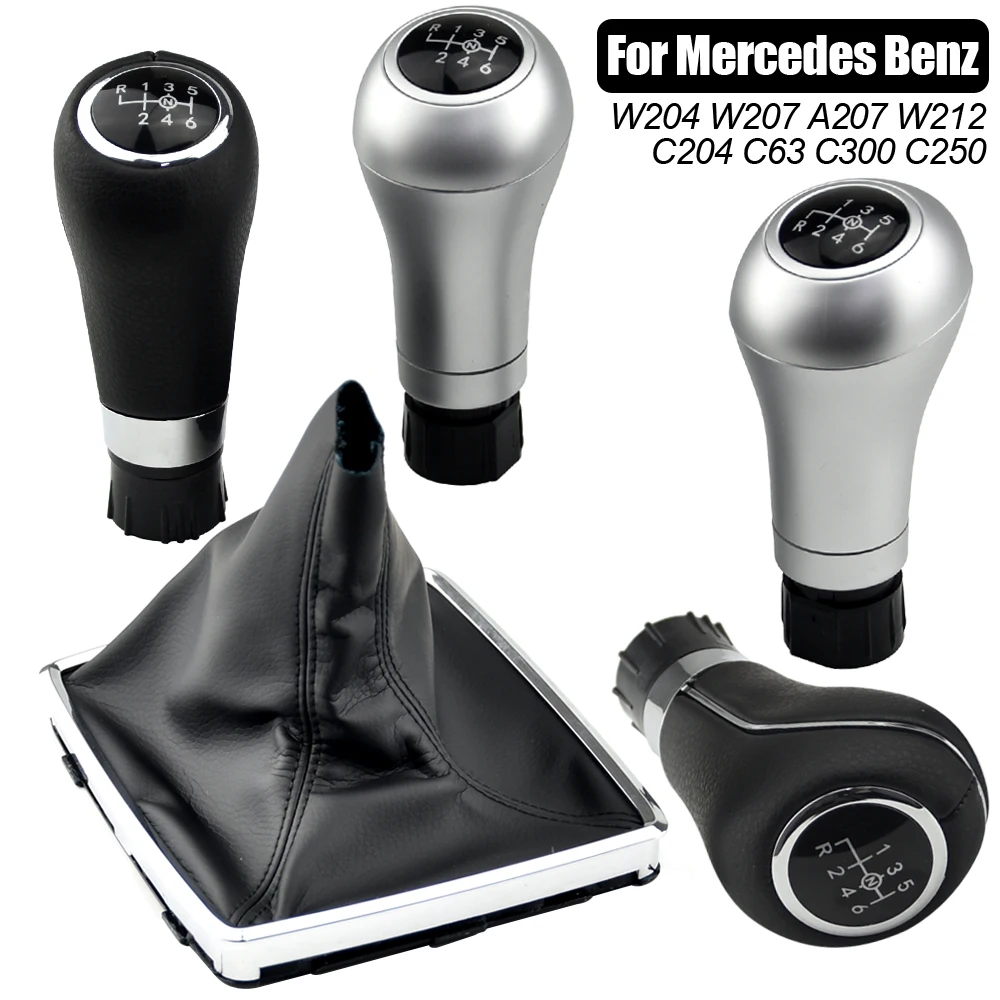 

Manual Leather Car Shift Gear Knob Lever Gaitor Boot Cover For Mercedes Benz W204 C204 C63 C300 C250 W207 A207 W212 2008-2014
