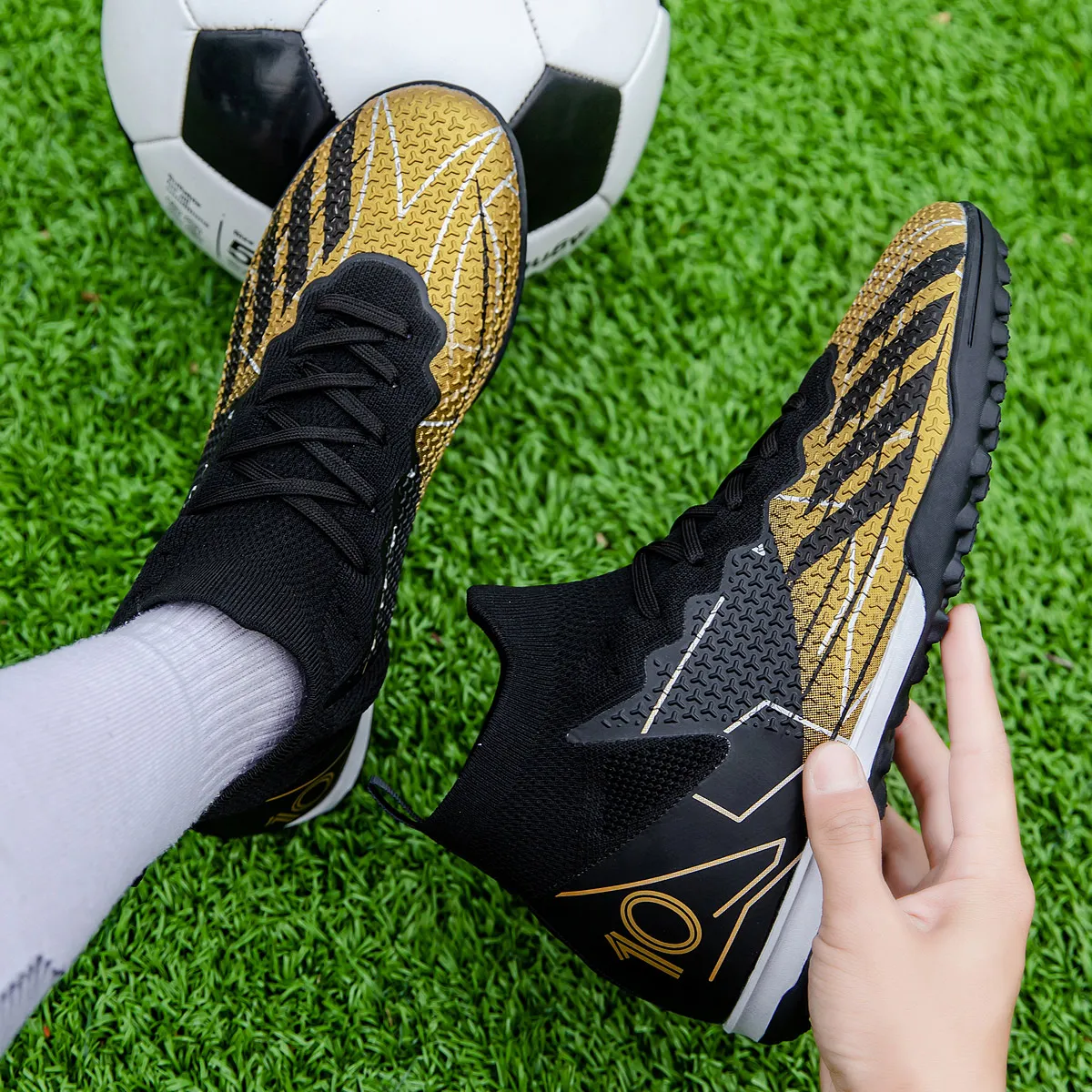 Chuteiras curtas novo nível de competição sapatos de futebol para homens e mulheres universal profissional jogo treinamento sapatos esportivos 5