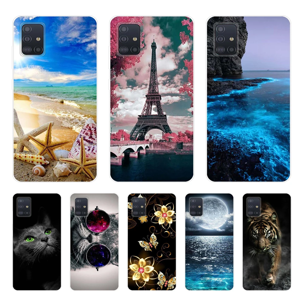 Per Samsung A51 Custodia Galaxy A71 Custodia In Silicone Tpu Custodia Morbida Per Samsung A71 A51 A515F A717F A 51 A71 Cover Funda Coque Bag