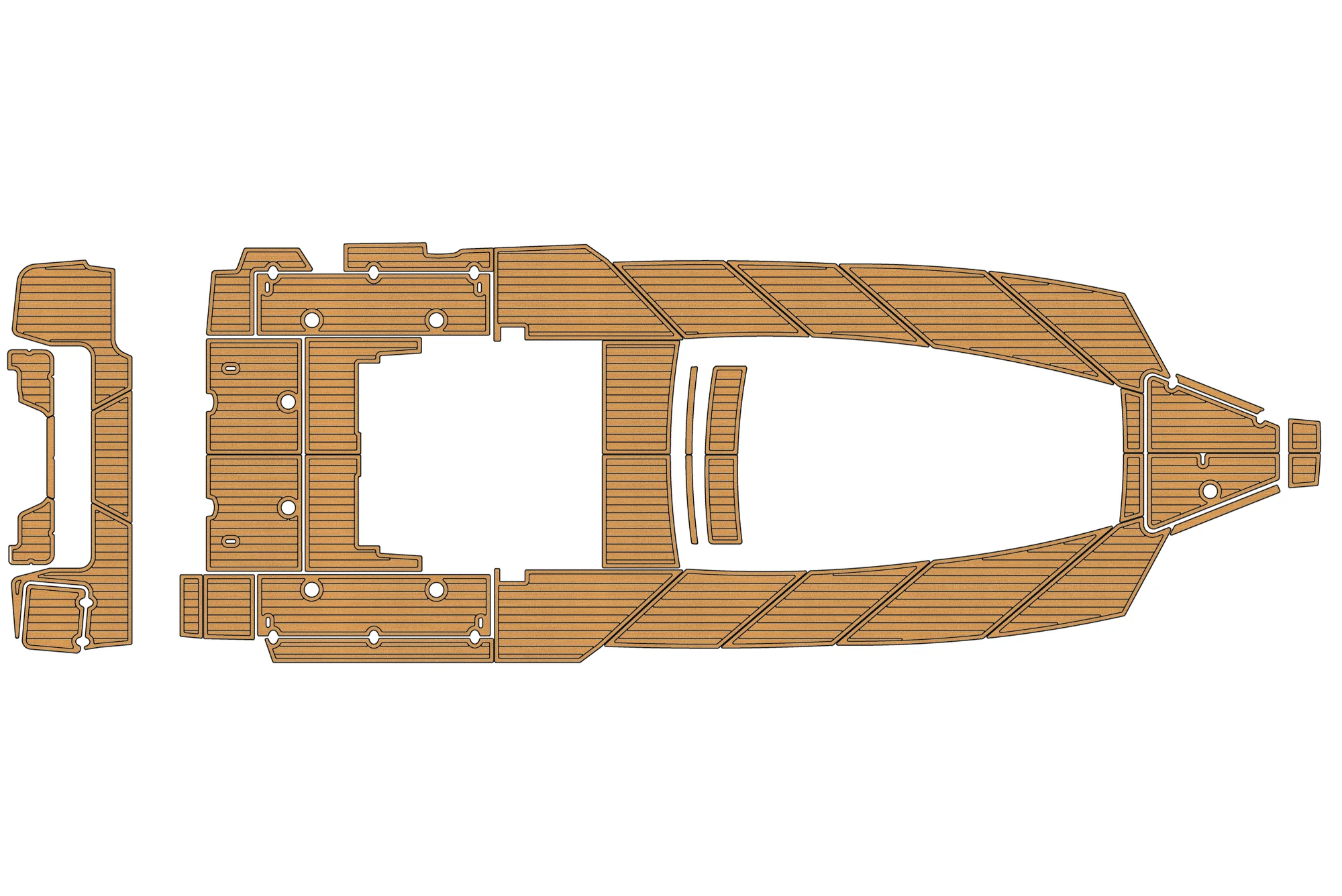 

2022 Blackfin 332 CC Cockpit swimming platform bow 6mm EVA TEAK FLOOR Non-slip mat