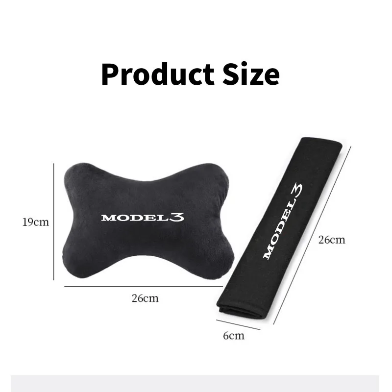 Car Neck Support Seat Soft Neck Pillow Seatbelt Shoulder Pad For Tesla Model 3 Car Accessories