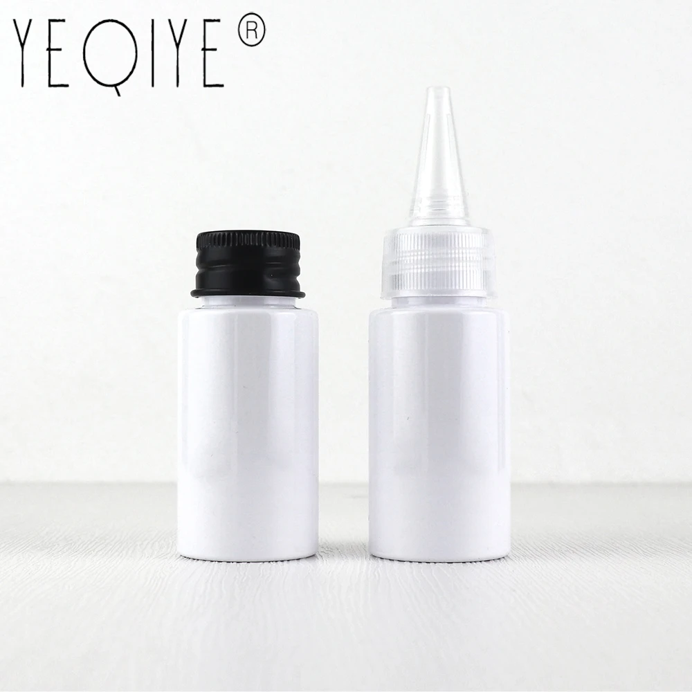흰색 원형 PET 블로우 병, 에센셜 오일 토너, 꽃 물, 빈 메이크업 용기, 무료 배송, 30ml, 5 개