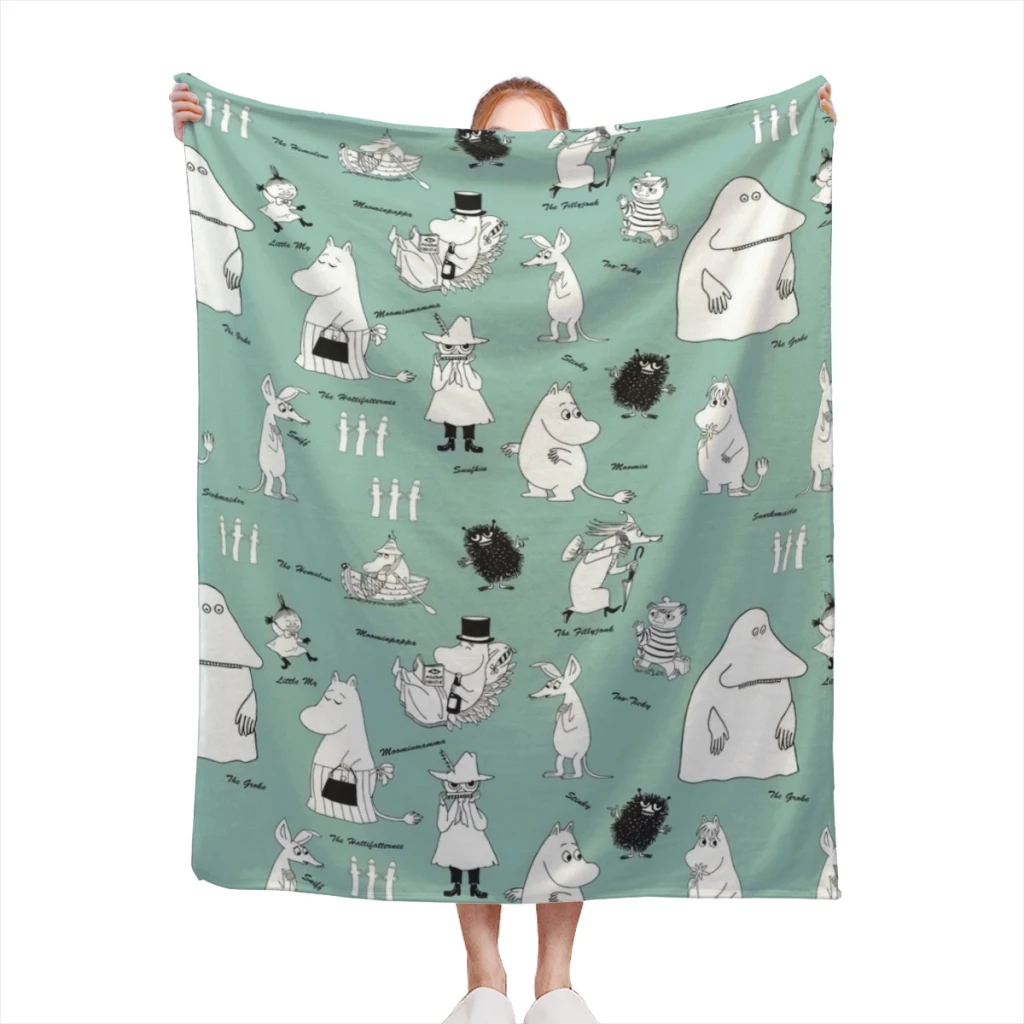 

Original-M-MOOMIN-Anime-Cute-Cartoon Medium Blanket Fluffy Soft Bedroom Decor Sofa Blankets Comforter Home and Decoration