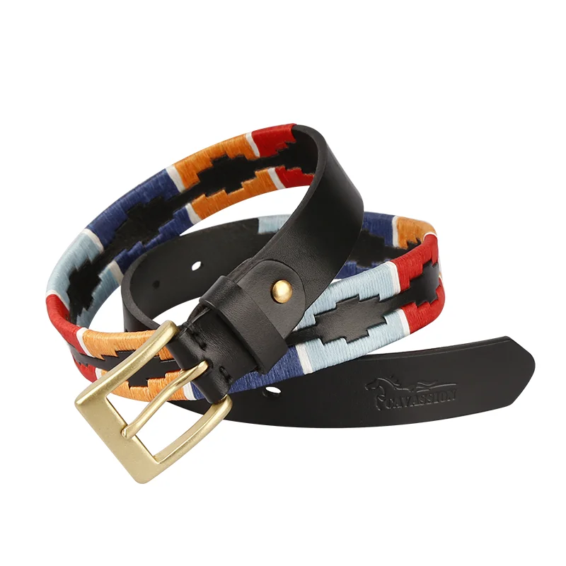 equestrian equiments for rider ride horse belt cowhide girdle colorful waistband