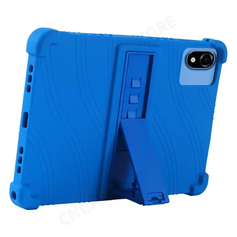 Shockproof Soft Silicone Tablet Case with Rear Kickstand - 10.1 Inch Drop-Resistant Cover