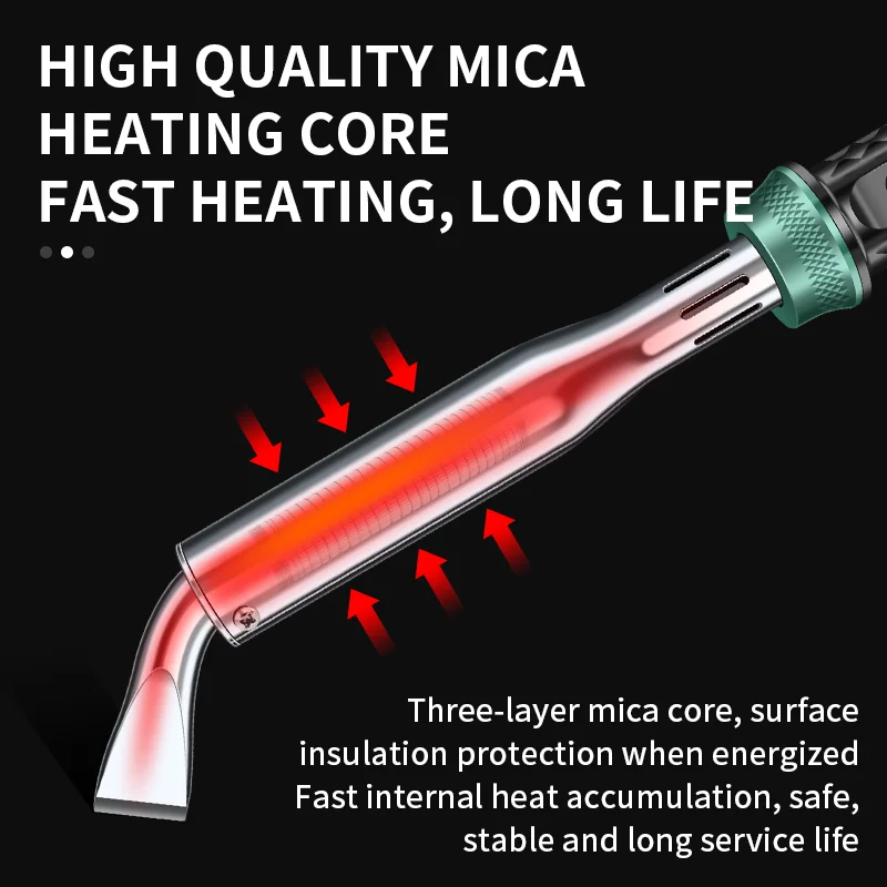 Electric Soldering Iron Soldering Iron 80/300W HighPower Electric Soldering Iron Indicator Light Fast Heating Adjustable Temperature Intelligent Welding Tool
