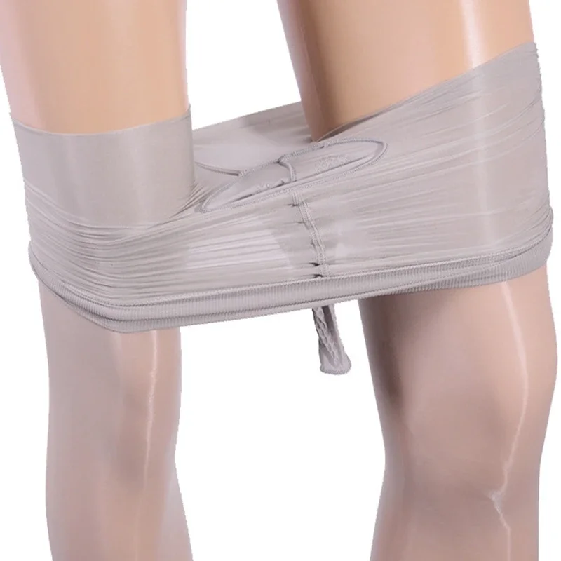 Collant Uomo Taglie Forti, Nylon Trasparente Modellante Ultra Lucido, 87% Nylon 13% Spandex