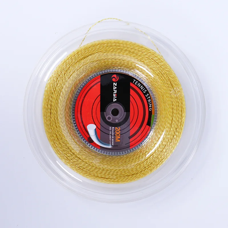Rotating High Elastic Fluorescent Clamp Tennis Badminton Racket String Nylon 200M 1.3MM