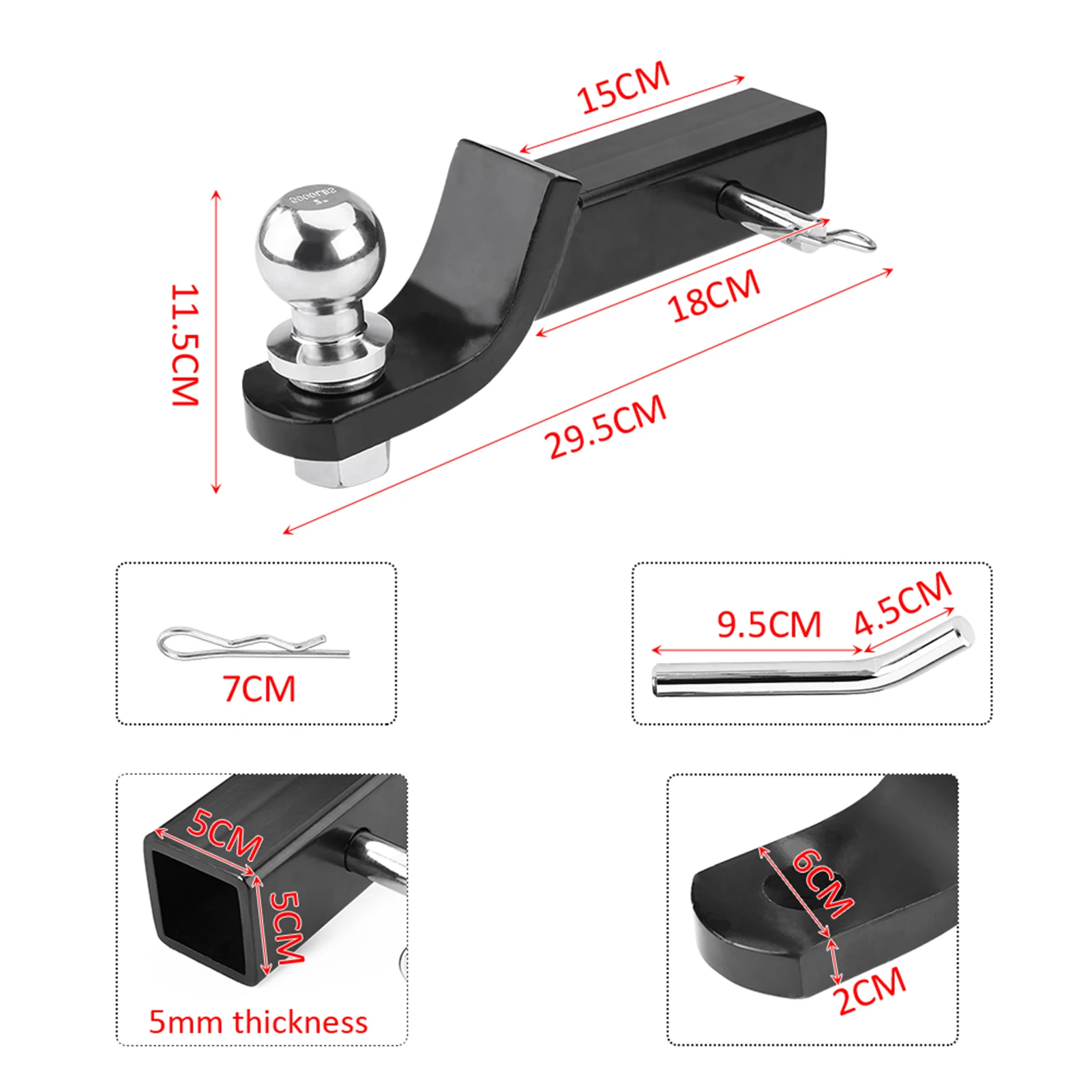 Aanhangerkoppelingen voor vrachtwagens : 50 mm koppelpen