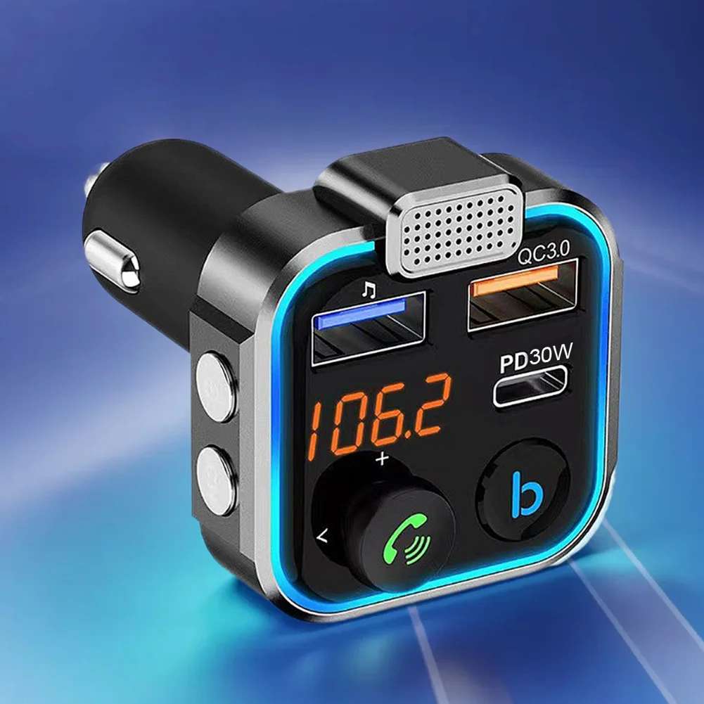 Bluetooth FM Transmitter Car Kit with Fast Charging