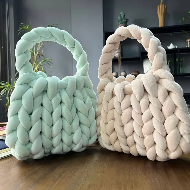 1KG 1000G Super Chunky Yarn Bag Thick Bulky Giant Thread White for Hand Knitting DIY Arm Coarse Velvet Soft Big Blanket Carpet 자 knitting yarn knitting wool yarn