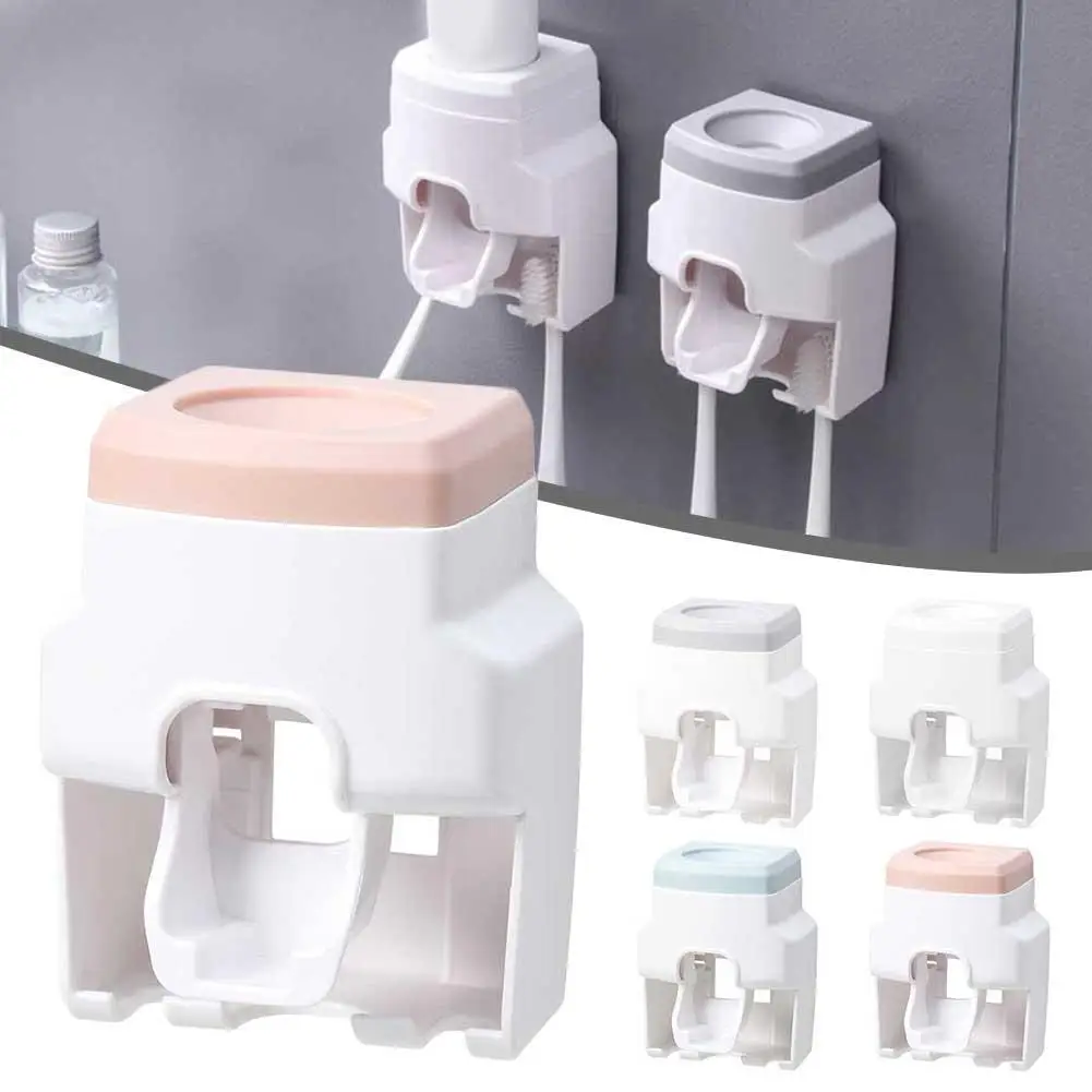 

Creative Wall Mount Automatic Toothpaste Dispenser Bathroom Holder Toothbrush Toothpaste Lazy Squeezer Waterproof Accessori P6J6