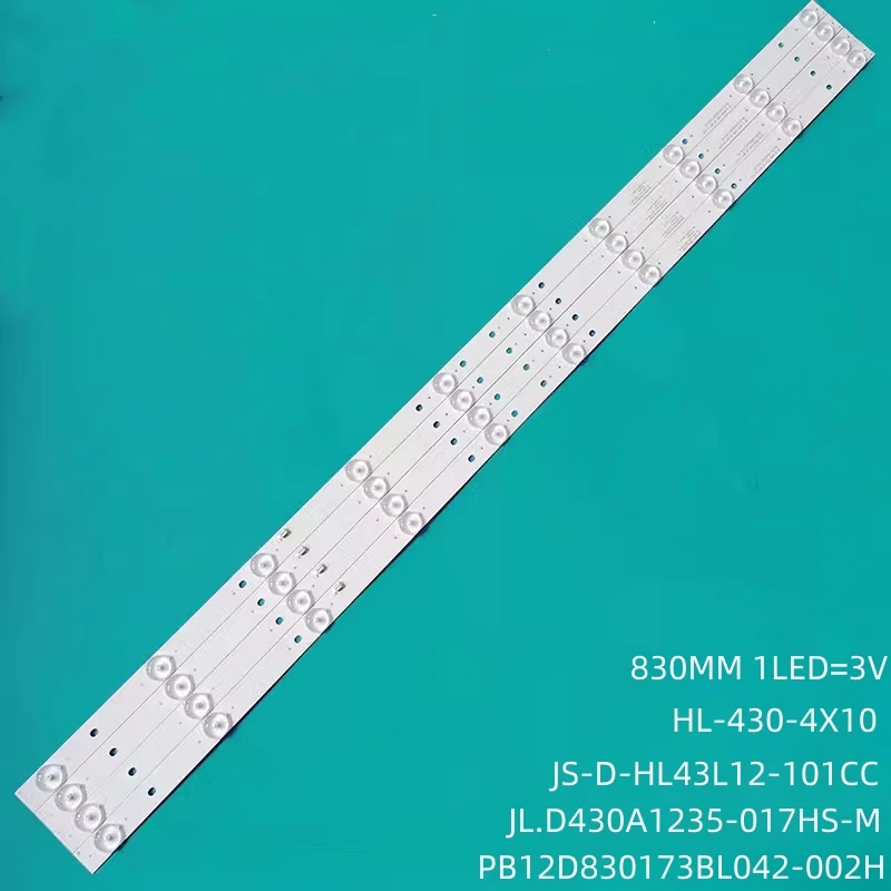 LED Backlight strip for JL.D430A1235-017HS-M PB12D830173BL042-002H HL-430-4X10 JS-D-HL43L12-101CC TCL LE43D31 LE43D59