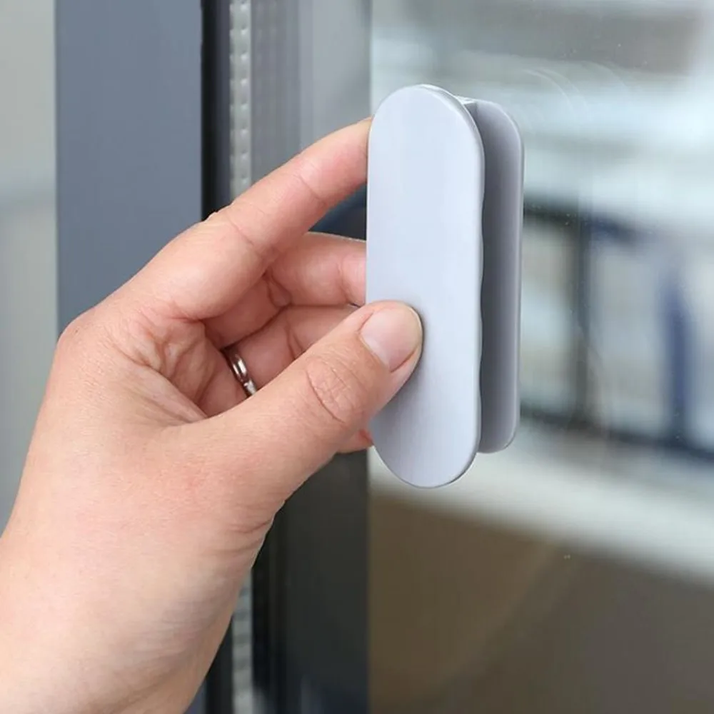 

2 Pieces Door Window Cabinet Punch-Free Drawer Organizer Handle Holder Multifunctional Labor-Saving Auxiliary Device Storage Box