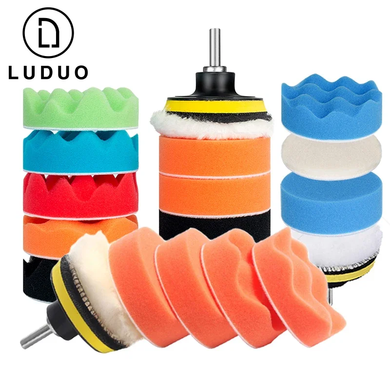 127PCSCarPolishingPadSpongeBuffingWaxingScratchesRemovalBody