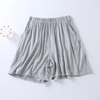 2026 New Summer Women's Shorts Modal Large Home with Pocket Sleepers Solid Color Loose 3-Cent Pants Pajama shorts Ladies - Image 4