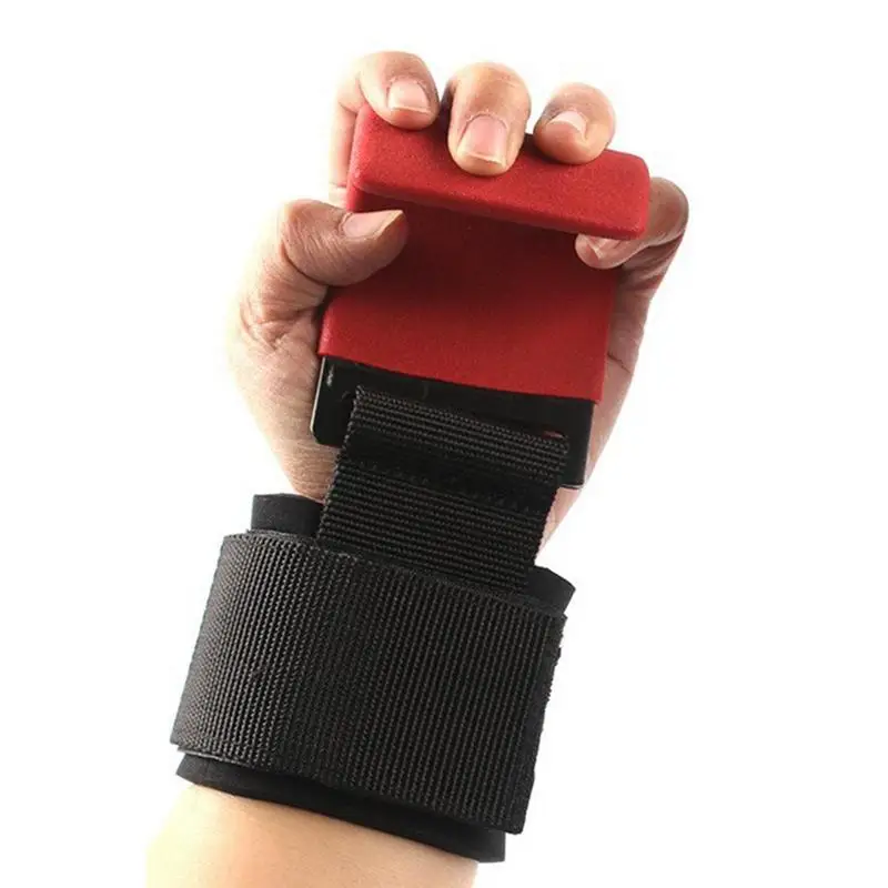 NEW Weight Lifting Hook Grips With Wrist Wraps Hand Bar Wrist Strap Gym