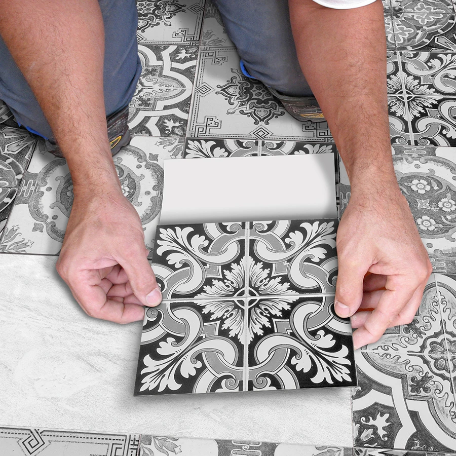 Handgeschilderde Tegel Stickers Vloer Decoratie Keuken Badkamer