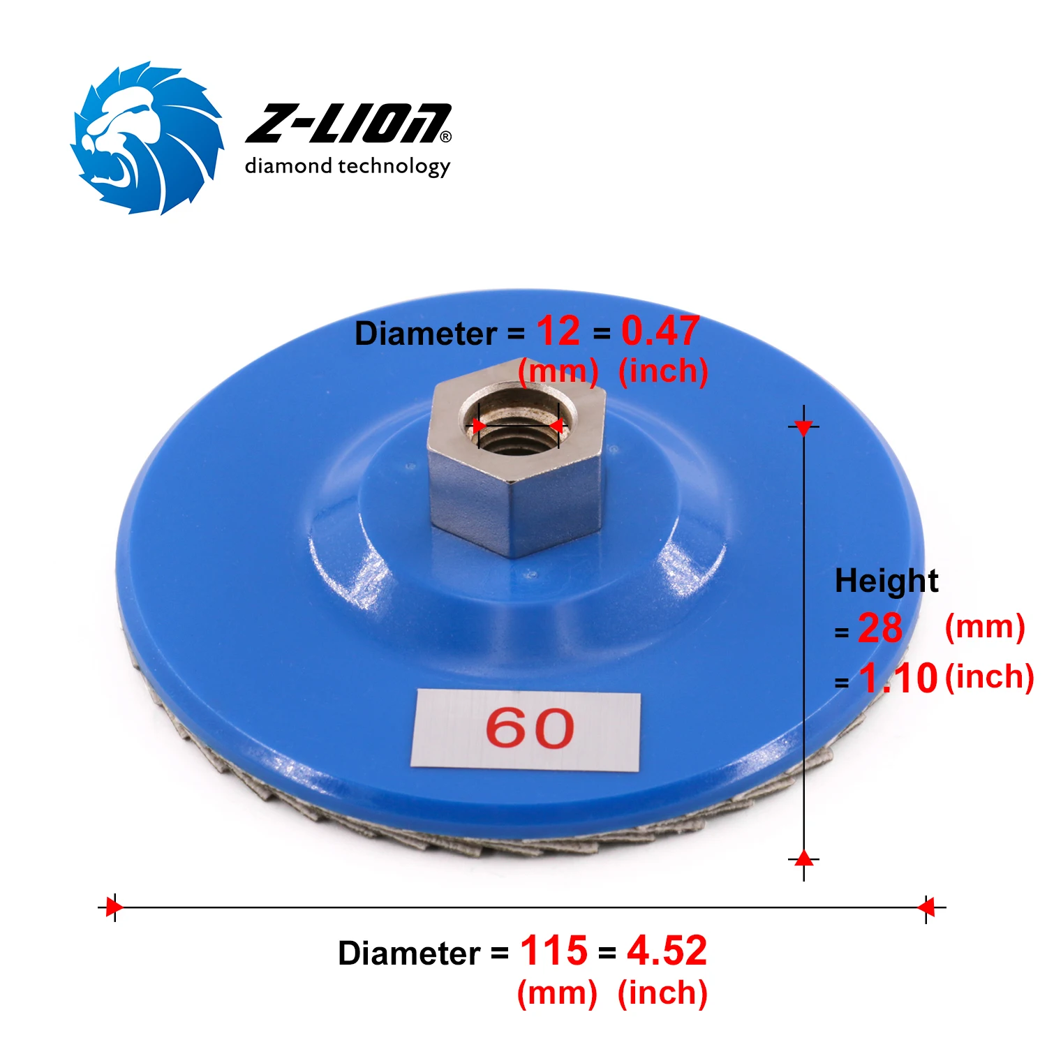 Z-LION 115mm Flap Sanding Disc Grit60/120/200/400 For Angle Grinder Stone Jewerly Polishing Tool Diamond Abrasive sanding flap disc