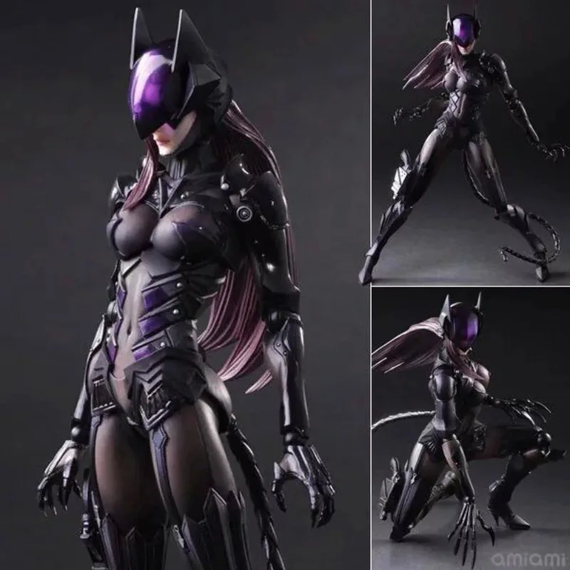 

Популярные игрушки Marvel DC аниме Лига Справедливости Play Arts refit Catwoman подвижная экшн-фигурка Коллекционная модель игрушки фигурки подарки