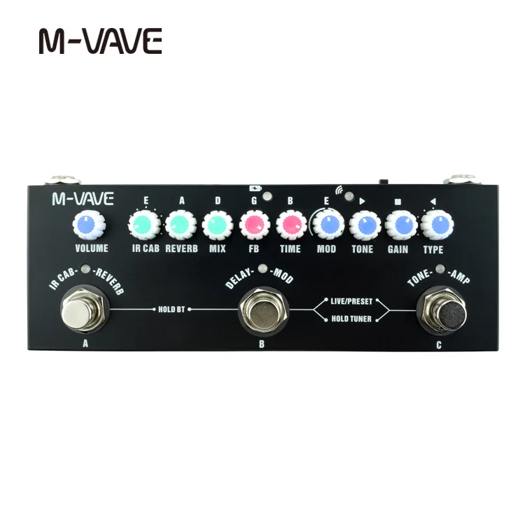 

M-WAVE CUBE BABY Delay Multi Effects Pedal Processsor 8 IR Cabinets Simulation Chorus Guitar Effect PedalPhaser Reverb Vibrato