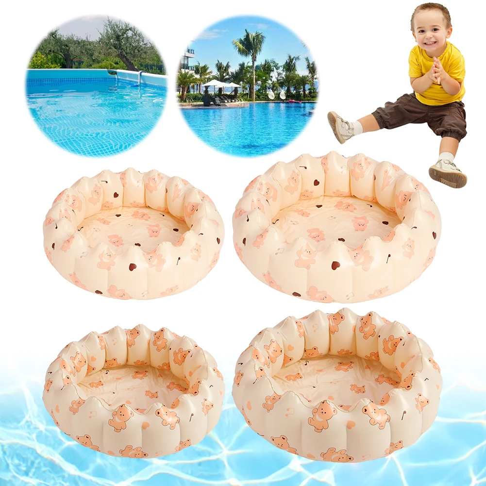 Inflatable Swimming Pool Paddling Pools Anti Slip Kids Inflatable Pool PVC Bath Swimming Ring Portable for Summer Water Party