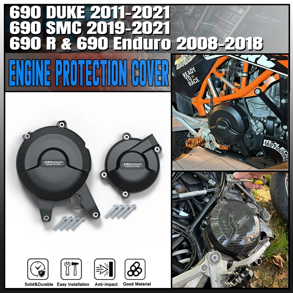 Motorcycle Engine Cover Clutch Cover Protection Accessories For 690 Duke 2011-690 SMC-690R 690Enduro 2008 -