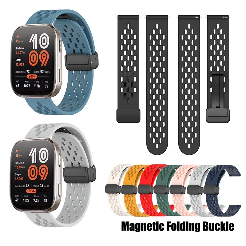 Breathable Silicone Strap with Magnetic Buckle Band