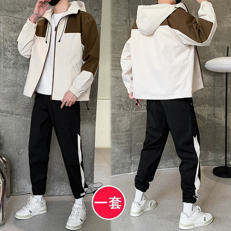 Chándal de dos piezas para hombre, Conjunto de sudadera, monos de  poliéster, chaqueta y pantalones Harem, ropa de Hip Hop, 2023 - AliExpress