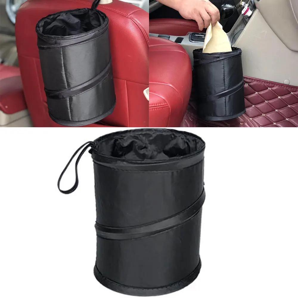 Car Trash Can Car Trash Bag Car Garbage Bag Car Trash Can Portable Garbage Bin Foldable Pop-up Waterproof Bag Waste Basket Interior Accessories