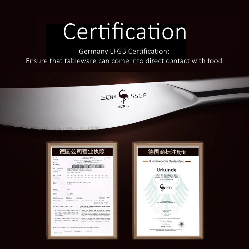 Cutlery Set 12 Pcs LFGB Certificate 316 Stainless Steel Steak Cutlery Set Ultra Sharp Dinner Knife Fork Spoon Tableware Flatware Family Gift