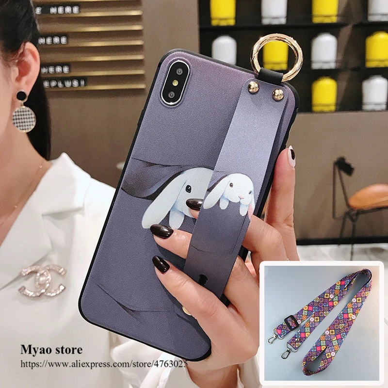 Universal Crossbody Neck Lanyard Phone Holder Cover with Wrist Strap