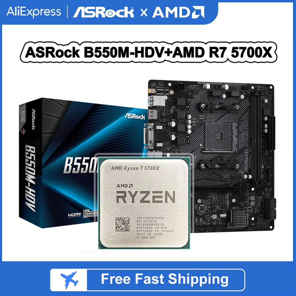 CPU 5700X Asrock B550M-HDV B550M-HDV | ASRock マザーボード AMD