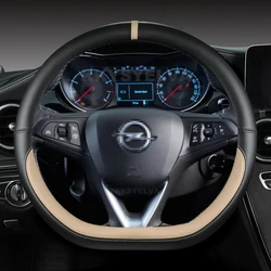 Luxurious D Shape Leather Steering Wheel Cover (BEIGE)