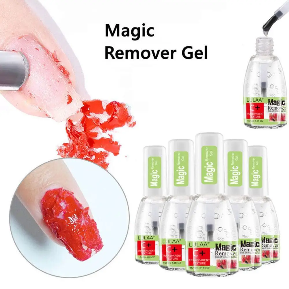 

15ml Magic Burst Nail Gel Remover Semi Permanent Varnish Polish Nail UV Gel Remover Soak Off Acrylic Clean Degreaser Manicure