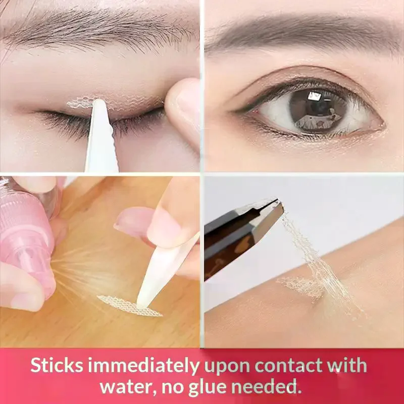 300개 패치 방수 투명 레이스 눈꺼풀 스티커 S/L 폴드 이중 눈꺼풀 테이프 무접착 메쉬 타입 아이 리프트 스트립 여성용